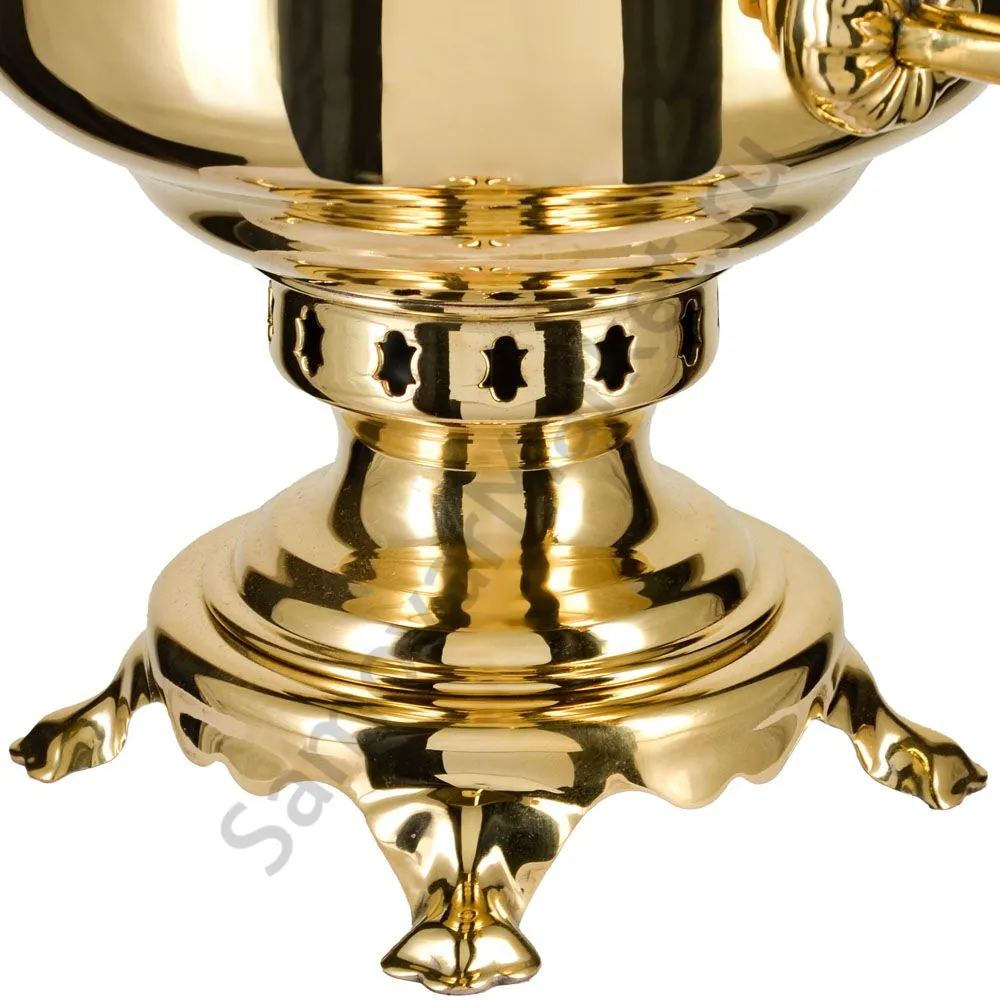 Самовар на дровах 7 литров формы «Банка», золотой, категория «Люкс» Самовар на дровах 7 литров формы «Банка», золотой, категория «Люкс»