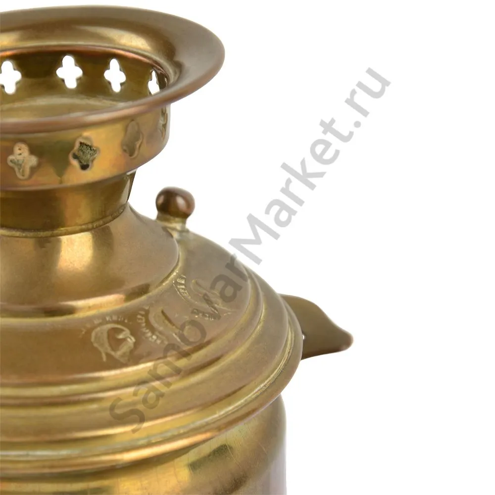 Самовар сувенирный с медалями в комплекте с капельником и подносом, патинированный