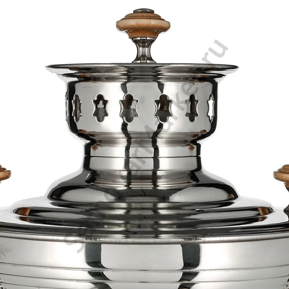 Самовар на дровах 5 литров формы «Банка гладкая», серебристый Самовар на дровах 5 литров формы «Банка гладкая», серебристый