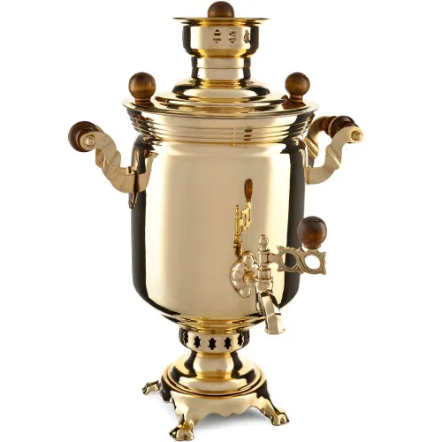 Самовар на дровах 5 литров формы «Банка», золотой, категория «Дачный» Самовар на дровах 5 литров формы «Банка», золотой, категория «Дачный»