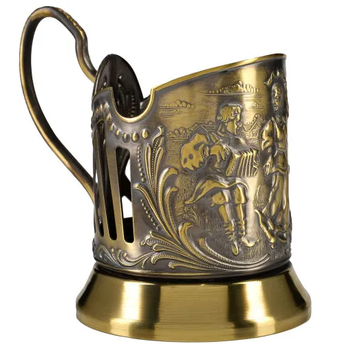 Подстаканник латунный «Русские пляски» Подстаканник латунный «Русские пляски»