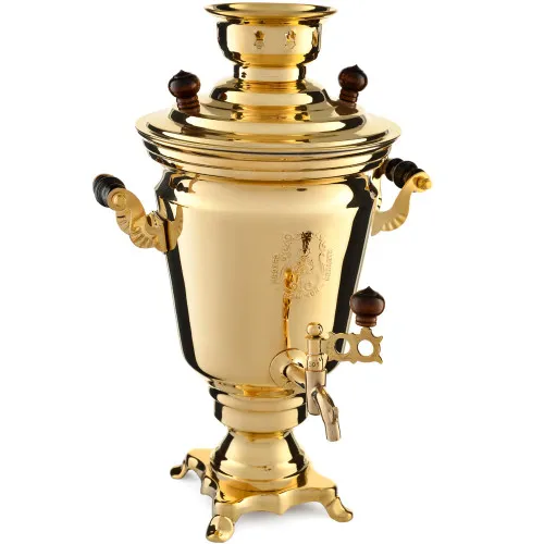 Самовар электрический 4 литра формы «Рюмка» с клеймом Суксун, золотой, категория «Стандарт» Самовар электрический 4 литра формы «Рюмка» с клеймом Суксун, золотой, категория «Стандарт»