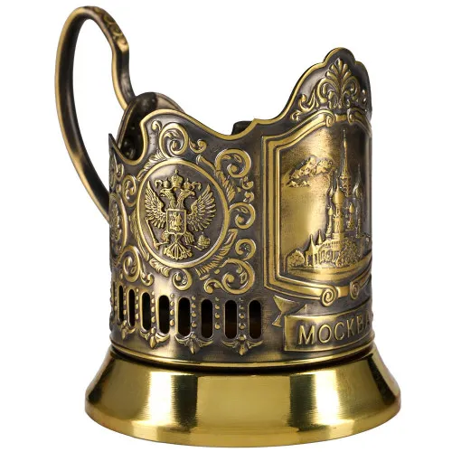 Подстаканник латунный «Храм Василия Блаженного» Подстаканник латунный «Храм Василия Блаженного»