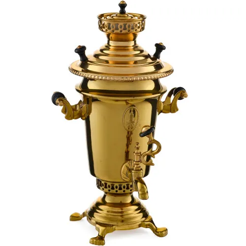 Самовар сувенирный, Олимпийский, золотой Самовар сувенирный, Олимпийский, золотой