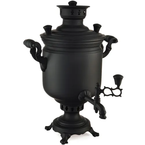 Самовар на дровах 5 литров формы «Банка», литьё, категория «Эксклюзив», «Графит» Самовар на дровах 5 литров формы «Банка», литьё, категория «Эксклюзив», «Графит»