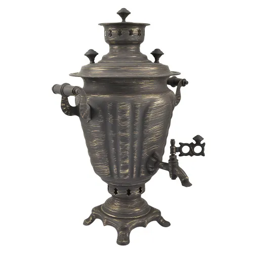 Самовар на дровах 2,8 литра формы «Рюмка» золотые нити в патине, категория «Эксклюзив» Самовар на дровах 2,8 литра формы «Рюмка» золотые нити в патине, категория «Эксклюзив»