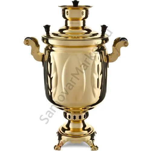 Самовар на дровах 5 литров формы «Банка с листьями», категория «Дачный» Самовар на дровах 5 литров формы «Банка с листьями», категория «Дачный»