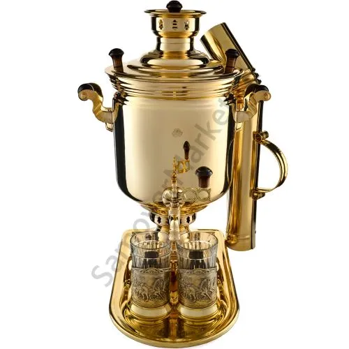 Самовар на дровах 7 литров формы «Банка» в наборе из 7 предметов Самовар на дровах 7 литров формы «Банка» в наборе из 7 предметов