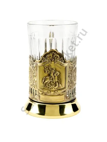 Подстаканник латунный «Георгий Победоносец» Подстаканник латунный «Георгий Победоносец»