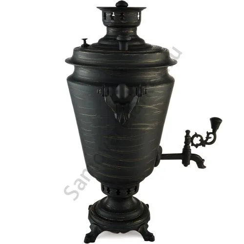 Самовар на дровах 7 литров формы «Рюмка», литьё, золотые нити в патине, категория «Эксклюзив» Самовар на дровах 7 литров формы «Рюмка», литьё, золотые нити в патине, категория «Эксклюзив»