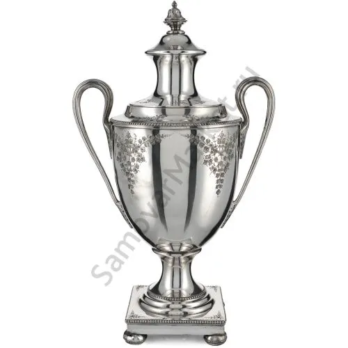 Самовар сервировочный, антикварный 2,4 литра «Ампир», серебрение Самовар сервировочный, антикварный 2,4 литра «Ампир», серебрение