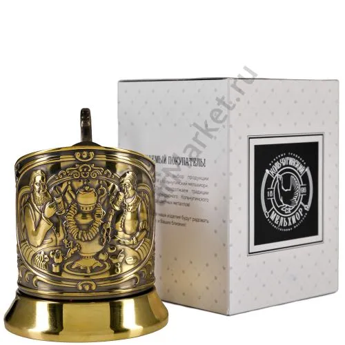 Подстаканник латунный «Русское чаепитие» Подстаканник латунный «Русское чаепитие»