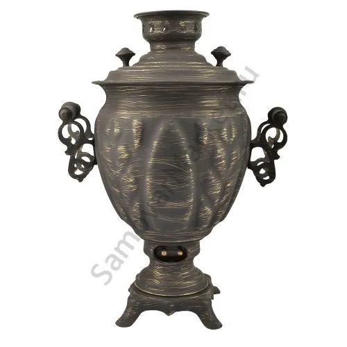 Самовар электрический 3 литра формы «Жёлудь» золотые нити в патине, категория «Эксклюзив» Самовар электрический 3 литра формы «Жёлудь» золотые нити в патине, категория «Эксклюзив»