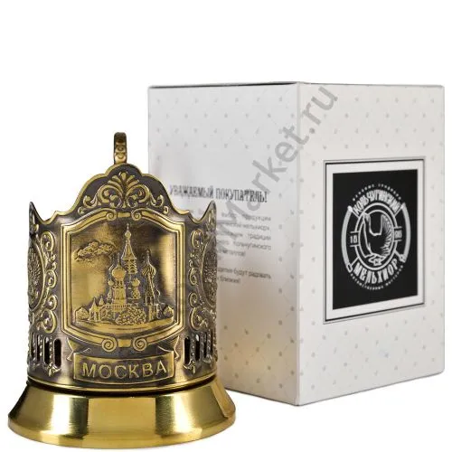 Подстаканник латунный «Храм Василия Блаженного» Подстаканник латунный «Храм Василия Блаженного»