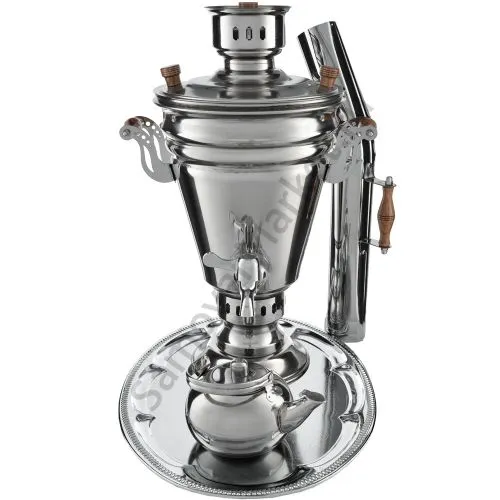 Самовар на дровах из нержавейки 5 литров формы «Конус» в наборе из 4 предметов ( труба в подарок) Самовар на дровах из нержавейки 5 литров формы «Конус» в наборе из 4 предметов ( труба в подарок)