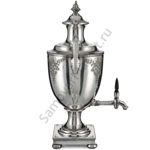 Самовар сервировочный, антикварный 2,4 литра «Ампир», серебрение Самовар сервировочный, антикварный 2,4 литра «Ампир», серебрение