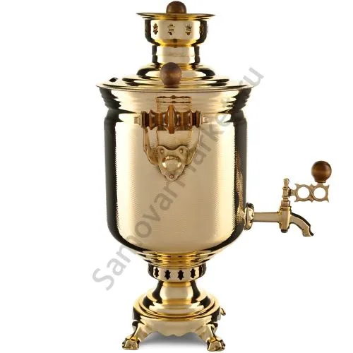 Самовар на дровах 5 литров формы «Банка с вибронакаткой», золотой, категория «Дачный» Самовар на дровах 5 литров формы «Банка с вибронакаткой», золотой, категория «Дачный»