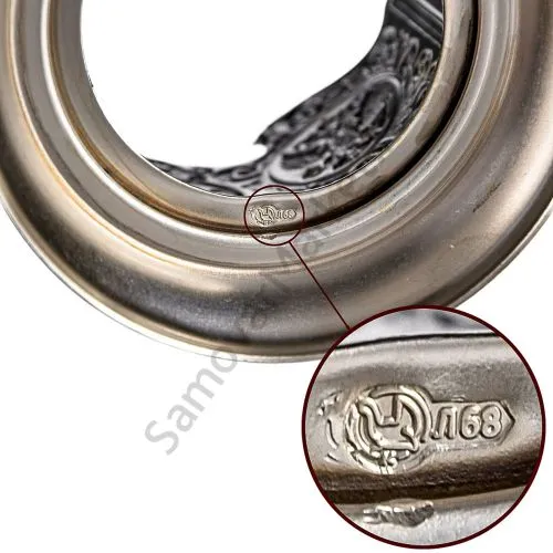 Подстаканник никелированный с чернью «Георгий Победоносец» Подстаканник никелированный с чернью «Георгий Победоносец»