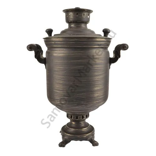 Самовар на дровах 5 литров формы «Банка», золотые нити в патине, категория «Эксклюзив» Самовар на дровах 5 литров формы «Банка», золотые нити в патине, категория «Эксклюзив»