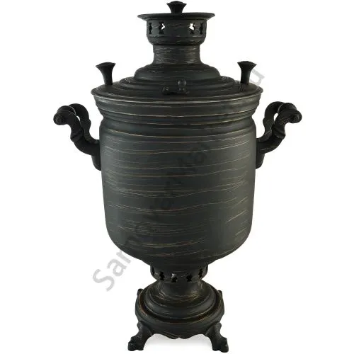 Самовар на дровах 7 литров формы «Банка», золотые нити в патине, литьё, категория «Эксклюзив» Самовар на дровах 7 литров формы «Банка», золотые нити в патине, литьё, категория «Эксклюзив»