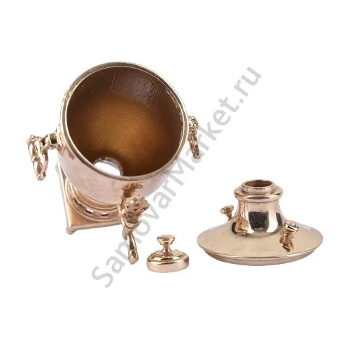 Самовар сувенирный формы «Ваза-Скифов», литой, золотой Самовар сувенирный формы «Ваза-Скифов», литой, золотой