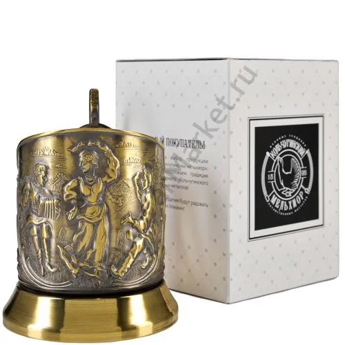 Подстаканник латунный «Русские пляски» Подстаканник латунный «Русские пляски»