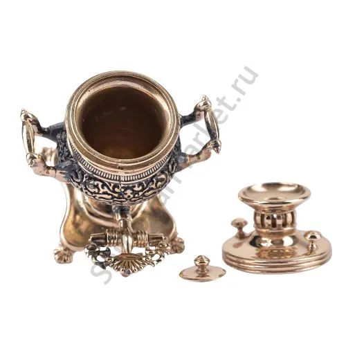 Самовар сувенирный формы «Пушка», литой, золотой Самовар сувенирный формы «Пушка», литой, золотой