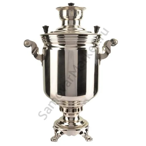 Самовар на дровах 7 литров формы «Банка с вибронакаткой», серебристый, категория «Дачный» Самовар на дровах 7 литров формы «Банка с вибронакаткой», серебристый, категория «Дачный»