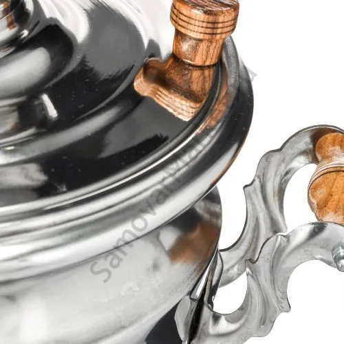 Самовар на дровах 5 литров формы «Рюмка», нержавеющая сталь, серебристый Самовар на дровах 5 литров формы «Рюмка», нержавеющая сталь, серебристый