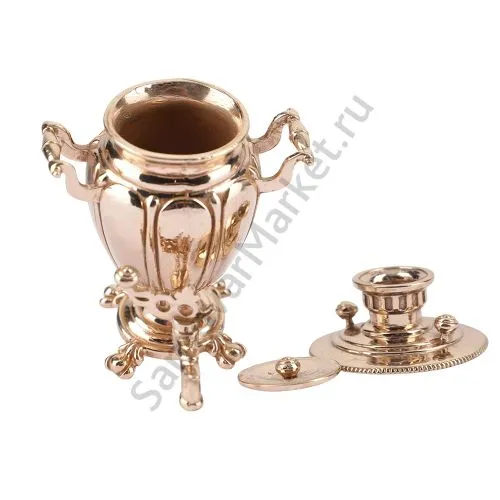 Самовар сувенирный формы «Полуяйцо», литой, золотой Самовар сувенирный формы «Полуяйцо», литой, золотой