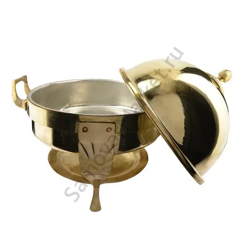 Блюдо антикварное для поддержания температуры «Мармит», золотое, уценка Блюдо антикварное для поддержания температуры «Мармит», золотое, уценка