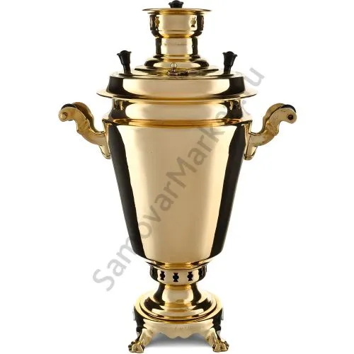 Самовар на дровах 7 литров формы «Рюмка», золотой, категория «Дачный» Самовар на дровах 7 литров формы «Рюмка», золотой, категория «Дачный»