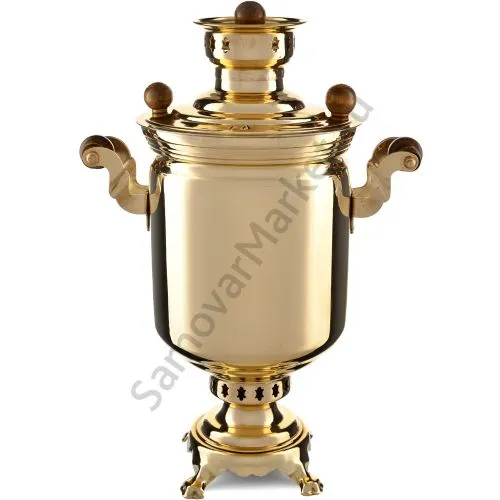 Самовар на дровах 5 литров формы «Банка», золотой, категория «Дачный» Самовар на дровах 5 литров формы «Банка», золотой, категория «Дачный»