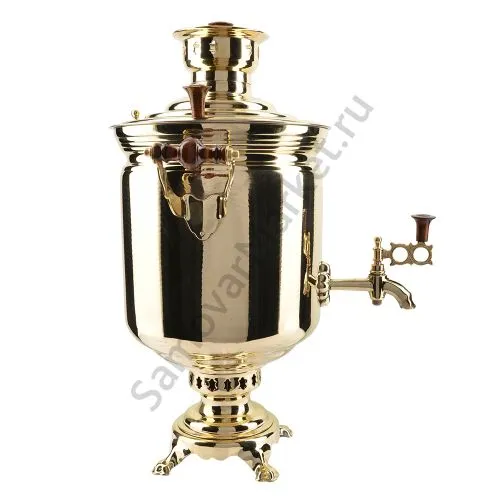 Самовар на дровах 7 литров формы «Банка с вибронакаткой», золотой, категория «Люкс» Самовар на дровах 7 литров формы «Банка с вибронакаткой», золотой, категория «Люкс»