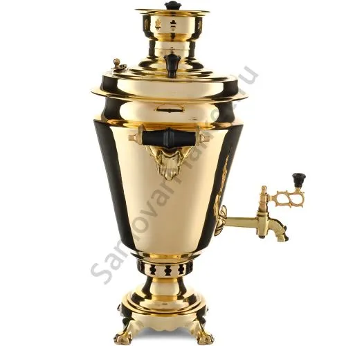 Самовар на дровах 5 литров формы «Рюмка», золотой, категория «Дачный» Самовар на дровах 5 литров формы «Рюмка», золотой, категория «Дачный»