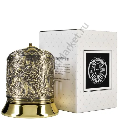 Подстаканник латунный «Мишки в лесу» Подстаканник латунный «Мишки в лесу»