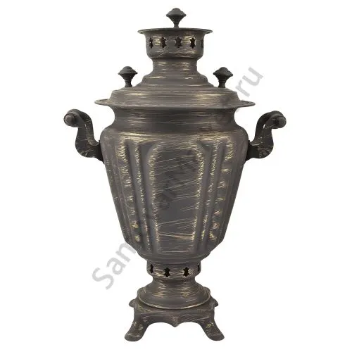 Самовар на дровах 2,8 литра формы «Рюмка» золотые нити в патине, категория «Эксклюзив» Самовар на дровах 2,8 литра формы «Рюмка» золотые нити в патине, категория «Эксклюзив»