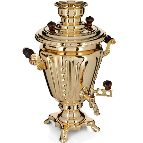 Самовар электрический 3 литра формы «Рюмка», золотой, категория «Стандарт» Самовар электрический 3 литра формы «Рюмка», золотой, категория «Стандарт»