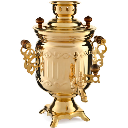 Самовар электрический 3 литра формы «Банка гранная», золотой, категория «Стандарт» Самовар электрический 3 литра формы «Банка гранная», золотой, категория «Стандарт»