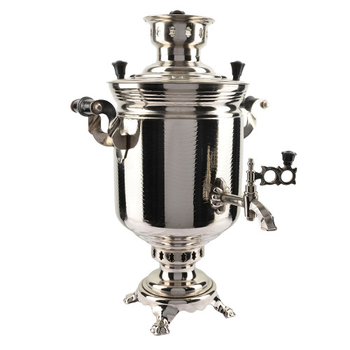 Самовар на дровах 5 литров формы «Банка с вибронакаткой», серебристый, категория «Дачный» Самовар на дровах 5 литров формы «Банка с вибронакаткой», серебристый, категория «Дачный»