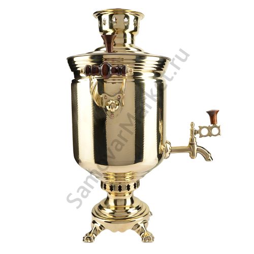 Самовар на дровах 5 литров формы «Банка с вибронакаткой», золотой, категория «Люкс» Самовар на дровах 5 литров формы «Банка с вибронакаткой», золотой, категория «Люкс»