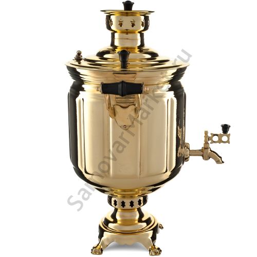 Самовар на дровах 9 литров формы «Банка гранная», золотой, категория «Дачный» Самовар на дровах 9 литров формы «Банка гранная», золотой, категория «Дачный»