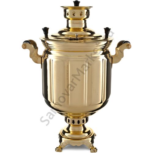 Самовар на дровах 9 литров формы «Банка гранная», золотой, категория «Дачный» Самовар на дровах 9 литров формы «Банка гранная», золотой, категория «Дачный»