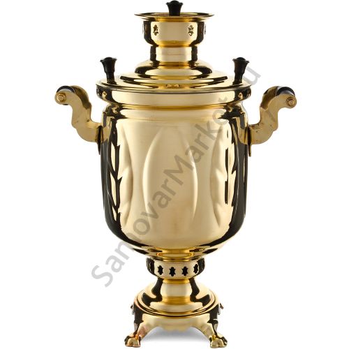 Самовар на дровах 5 литров формы «Банка с листьями», категория «Дачный» Самовар на дровах 5 литров формы «Банка с листьями», категория «Дачный»