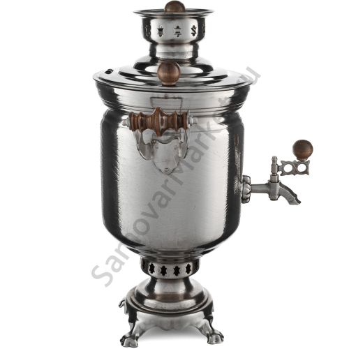 Самовар на дровах 5 литров формы «Банка с вибронакаткой», серебристый, категория «Дачный» Самовар на дровах 5 литров формы «Банка с вибронакаткой», серебристый, категория «Дачный»