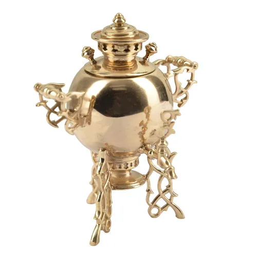 Самовар сувенирный формы «Паук», литой, золотой Самовар сувенирный формы «Паук», литой, золотой