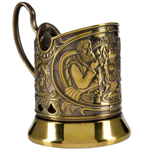 Подстаканник латунный «Русское чаепитие» Подстаканник латунный «Русское чаепитие»