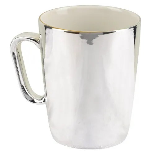 Кружка фарфоровая с напылением под «Серебро» Кружка фарфоровая с напылением под «Серебро»