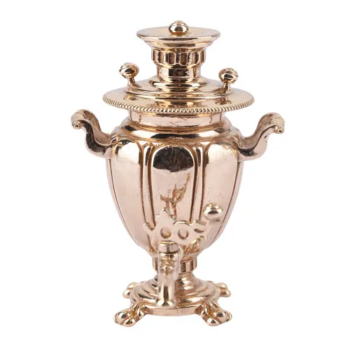 Самовар сувенирный формы «Полуяйцо», литой, золотой Самовар сувенирный формы «Полуяйцо», литой, золотой