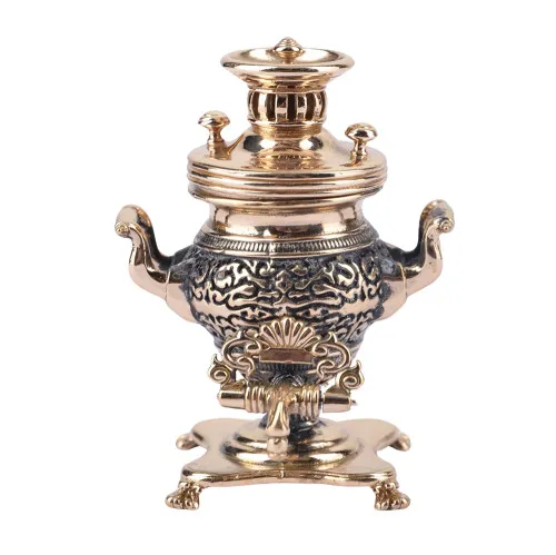 Самовар сувенирный формы «Пушка», литой, золотой Самовар сувенирный формы «Пушка», литой, золотой